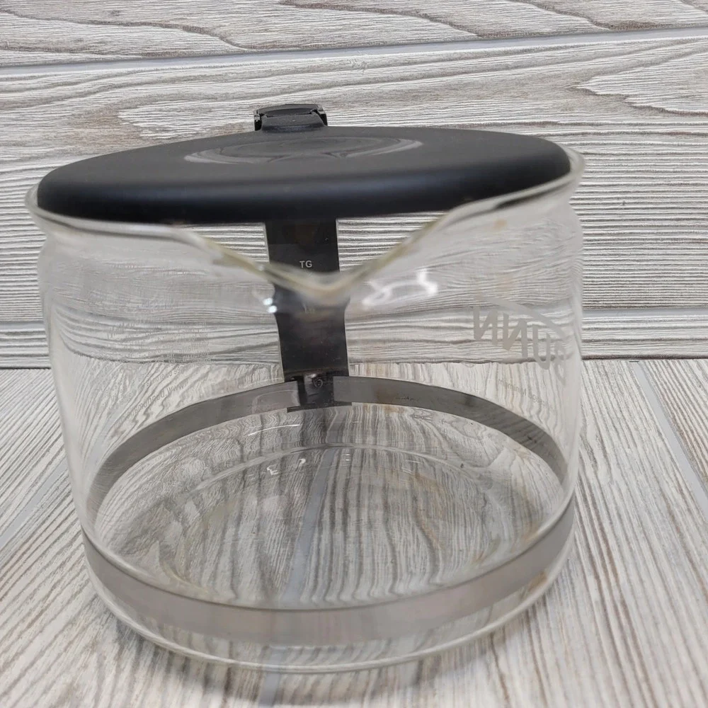 BUNN Coffee Maker Carafe Pot 10 Cup Replacement Glass Decanter Black Flip Lid‎